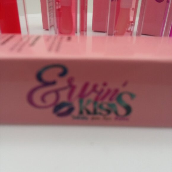 Lip Gloss 5 Flavors Erwin's Kiss Plumping  Shine Sexy Glam Free Gift Strawberry - Picture 5 of 11